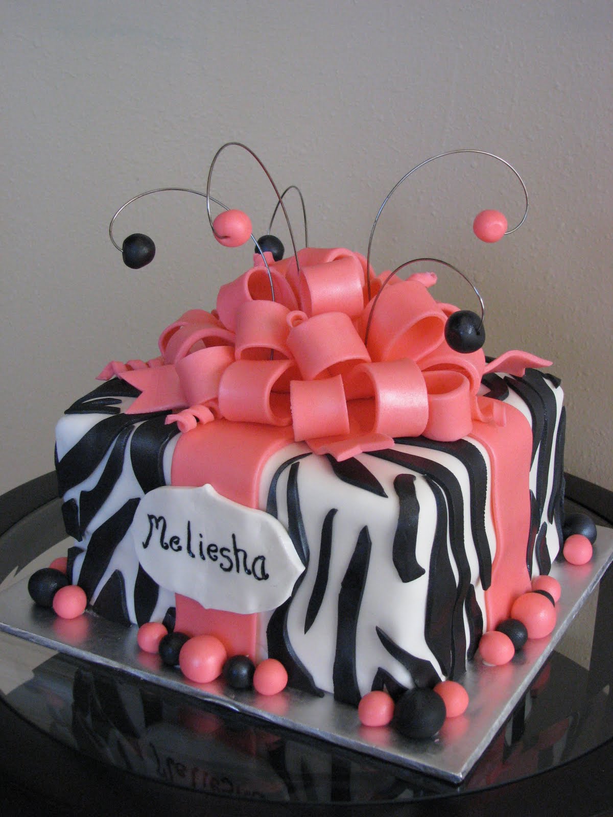 Zebra Birthday Cake