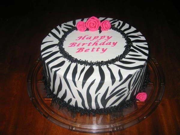 Zebra Cake with Roses