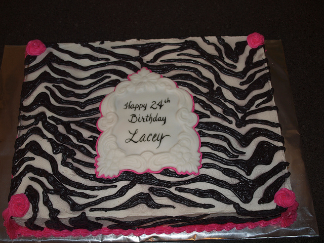 Zebra Themed Birthday Cake