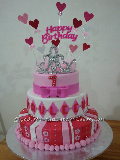 3 Tier Princess Birthday Cake