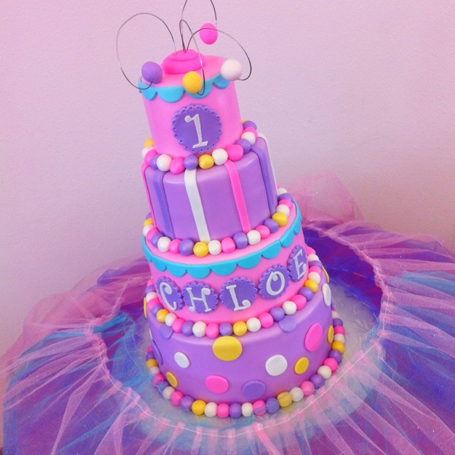 4 Tiered Birthday Cake