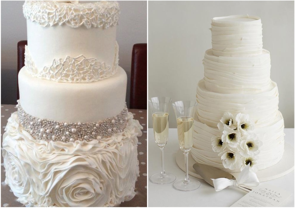 All White Wedding Cake