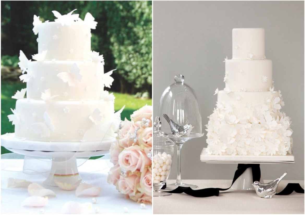 All White Wedding Cake