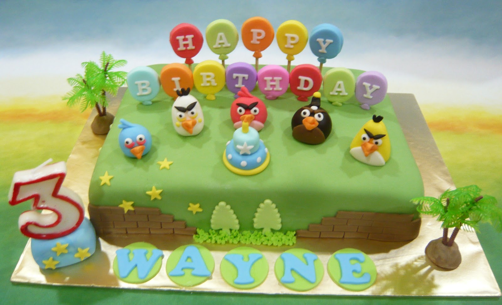 Angry Birds Birthday Cake