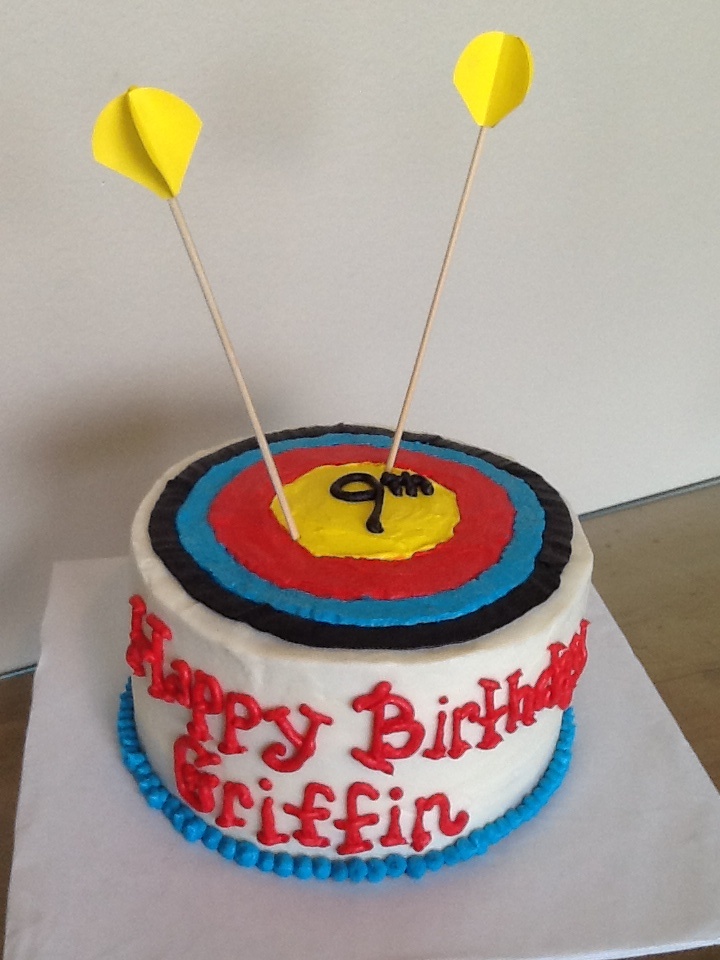 Archery Target Birthday Cake