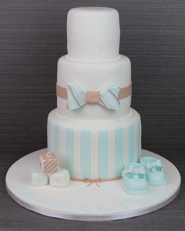 Baby Boy Christening Cake