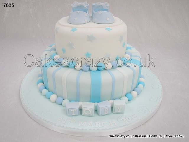 Baby Boy Christening Cake