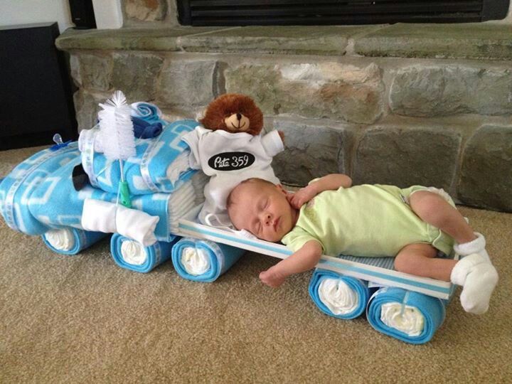 Baby Shower Diaper Truck Cake