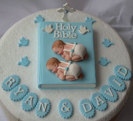 Baby Twins Boys Cake