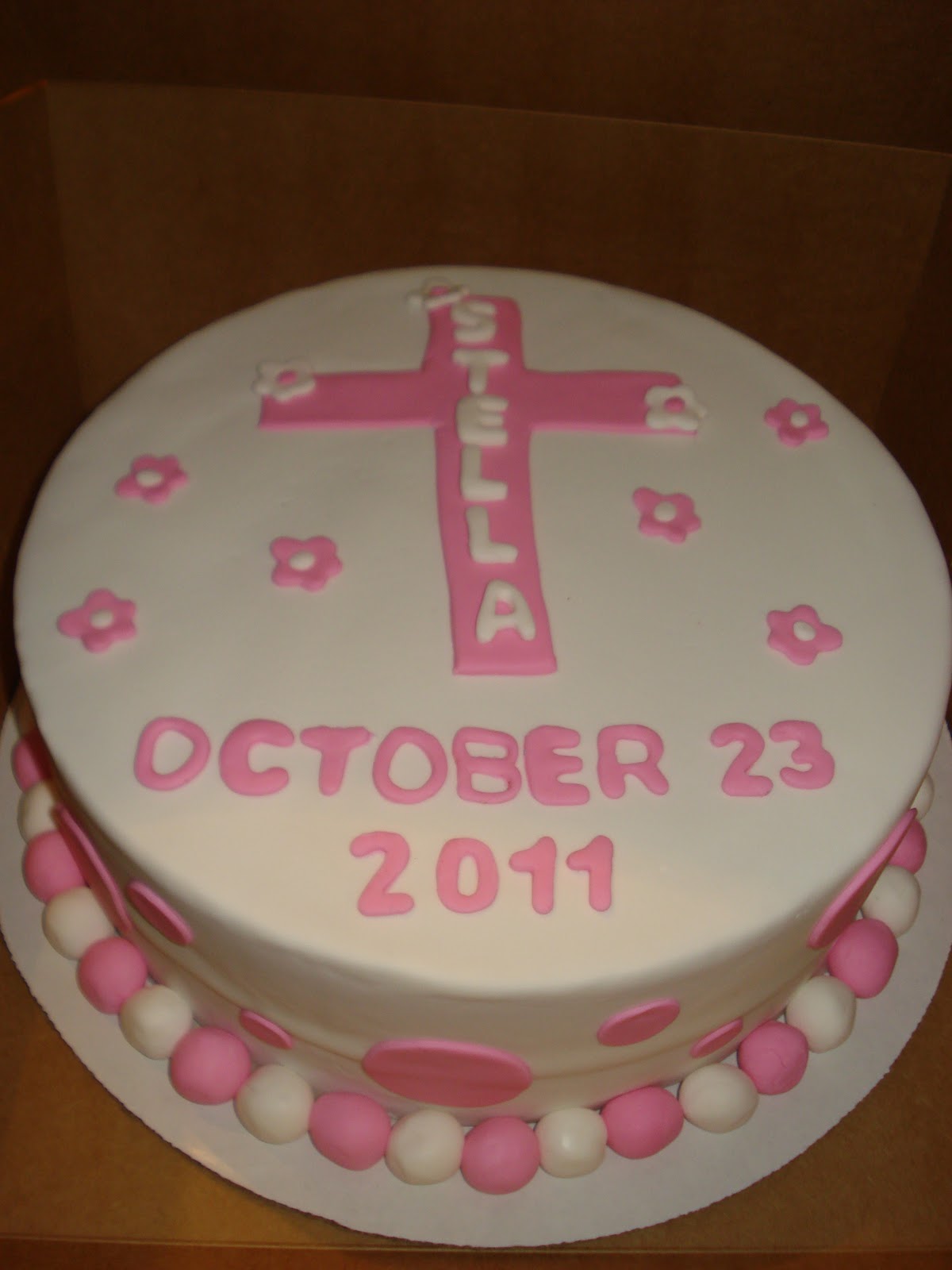 Baptism Birthday Cake