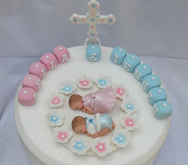 Baptism Boys Christening Cake