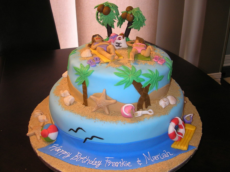 Beach Birthday Cake