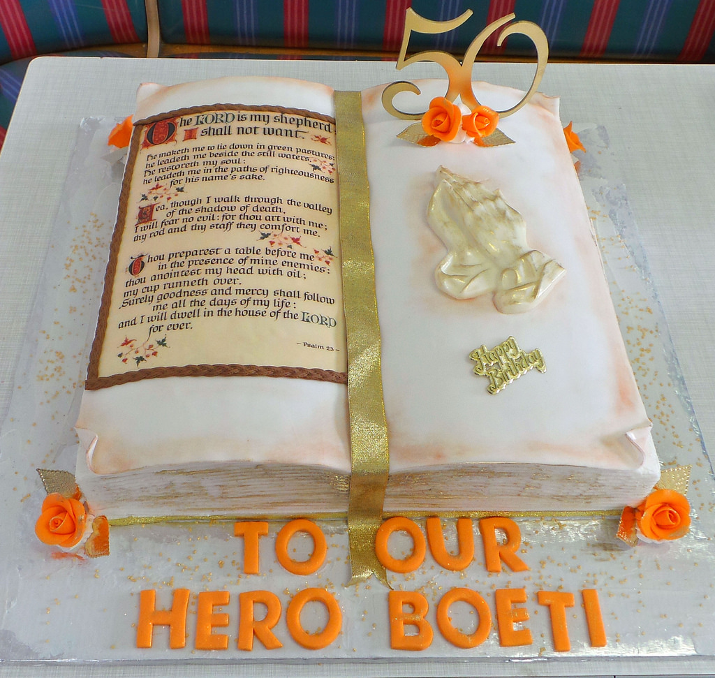 Bible Themed Birthday Cake