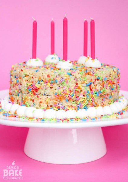 Birthday Cake Rice Crispy Treats