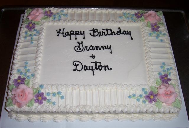 Birthday Sheet Cake with Flowers