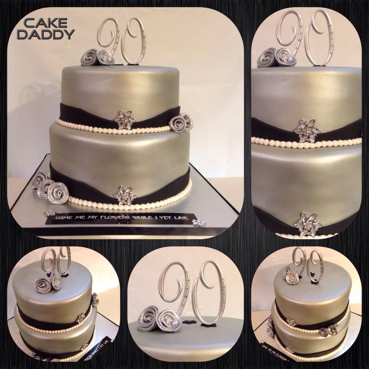 Black and Silver Bling Birthday Cakes