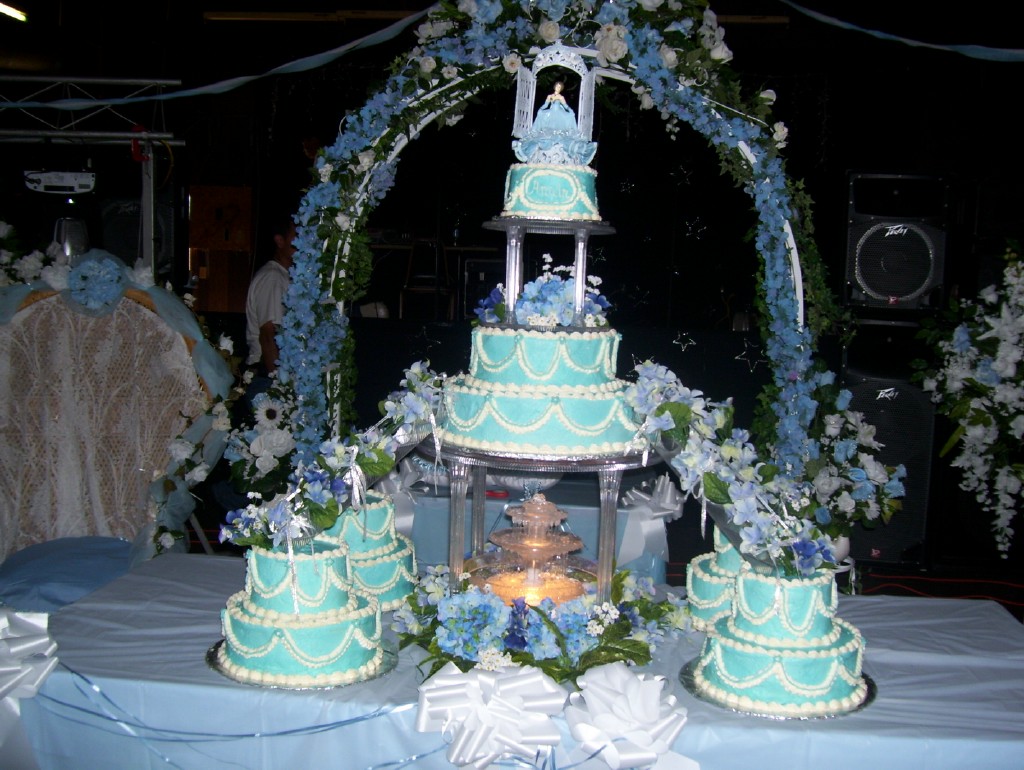 Blue Quinceanera Cakes