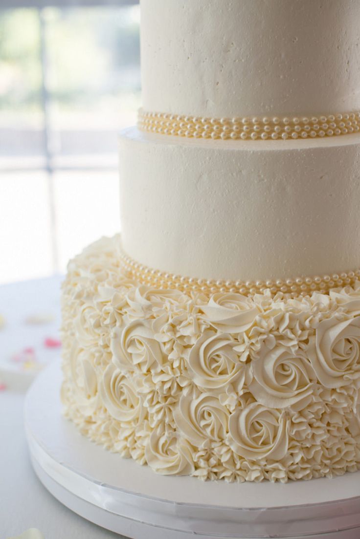 Buttercream Rosette Wedding Cake