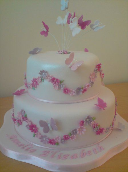 Butterfly Christening Cake