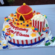 Carnival Theme Sheet Cake