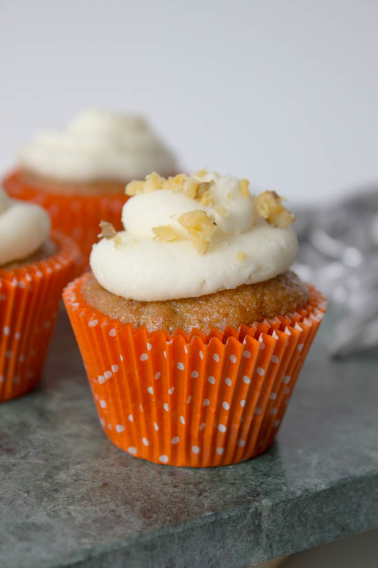 Carrot Cake Cupcakes with Cream Cheese Icing