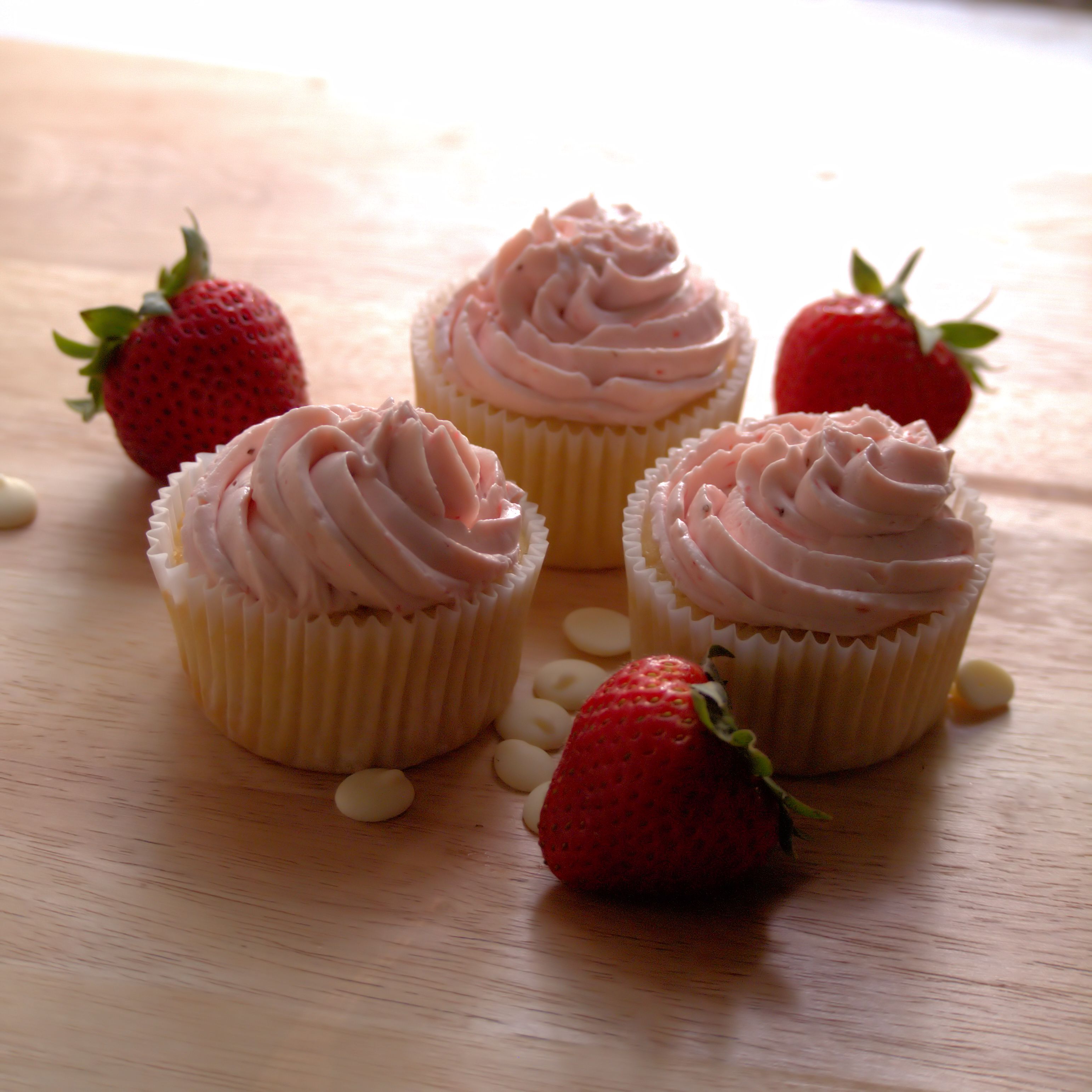 Chocolate Strawberry Cupcakes with Buttercream