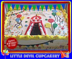 Circus Theme Sheet Cake