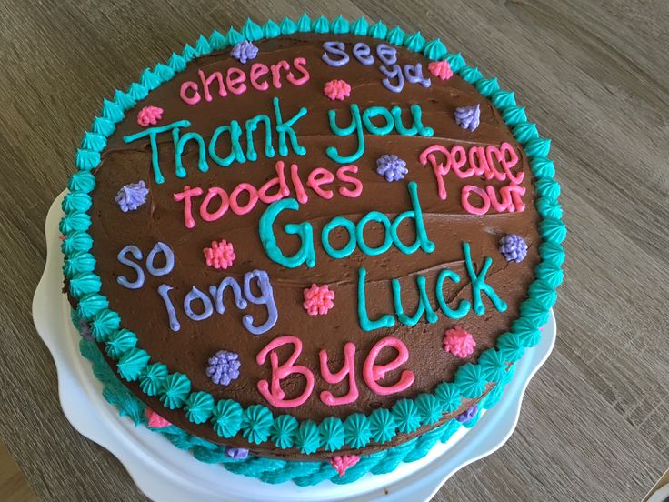 Co-Worker Going Away Cake Ideas