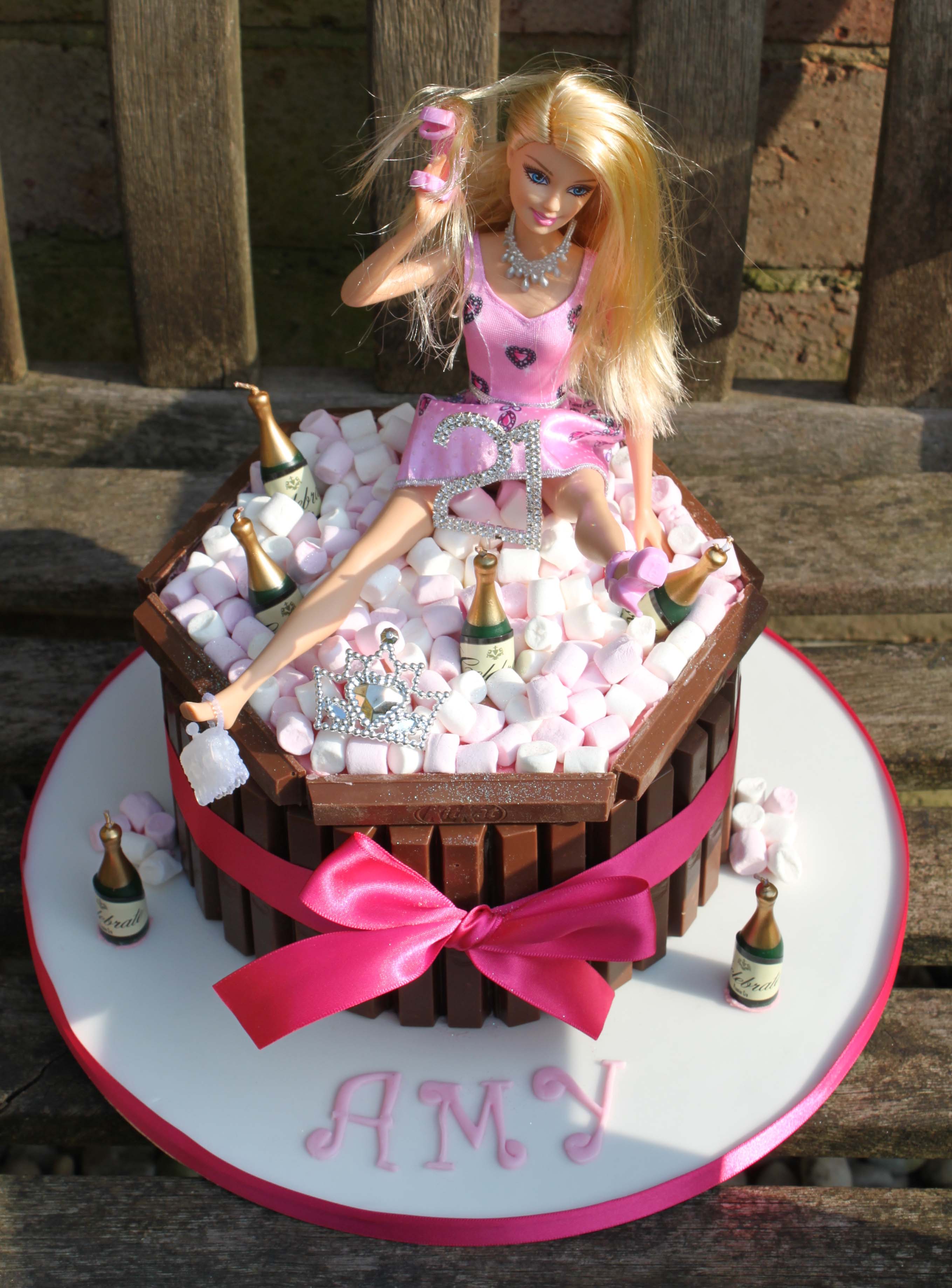 Drunk Barbie Birthday Cake