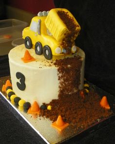 Dump Truck Birthday Cake