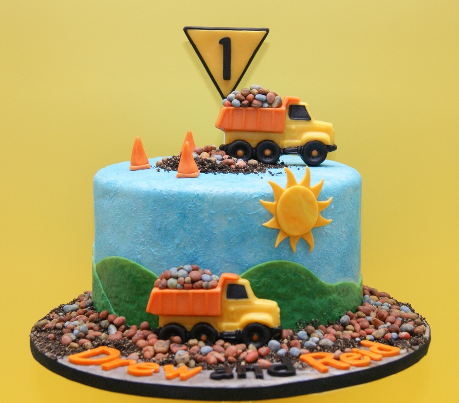 Dump Truck Birthday Cake