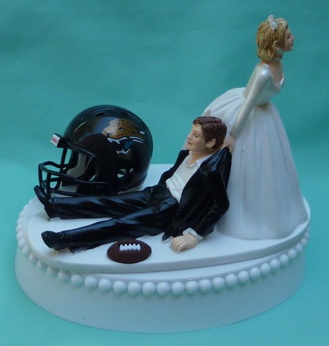 Football Themed Wedding Cake Toppers