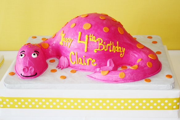 9 Photos of Cakes For Girls Pink Dinosaur