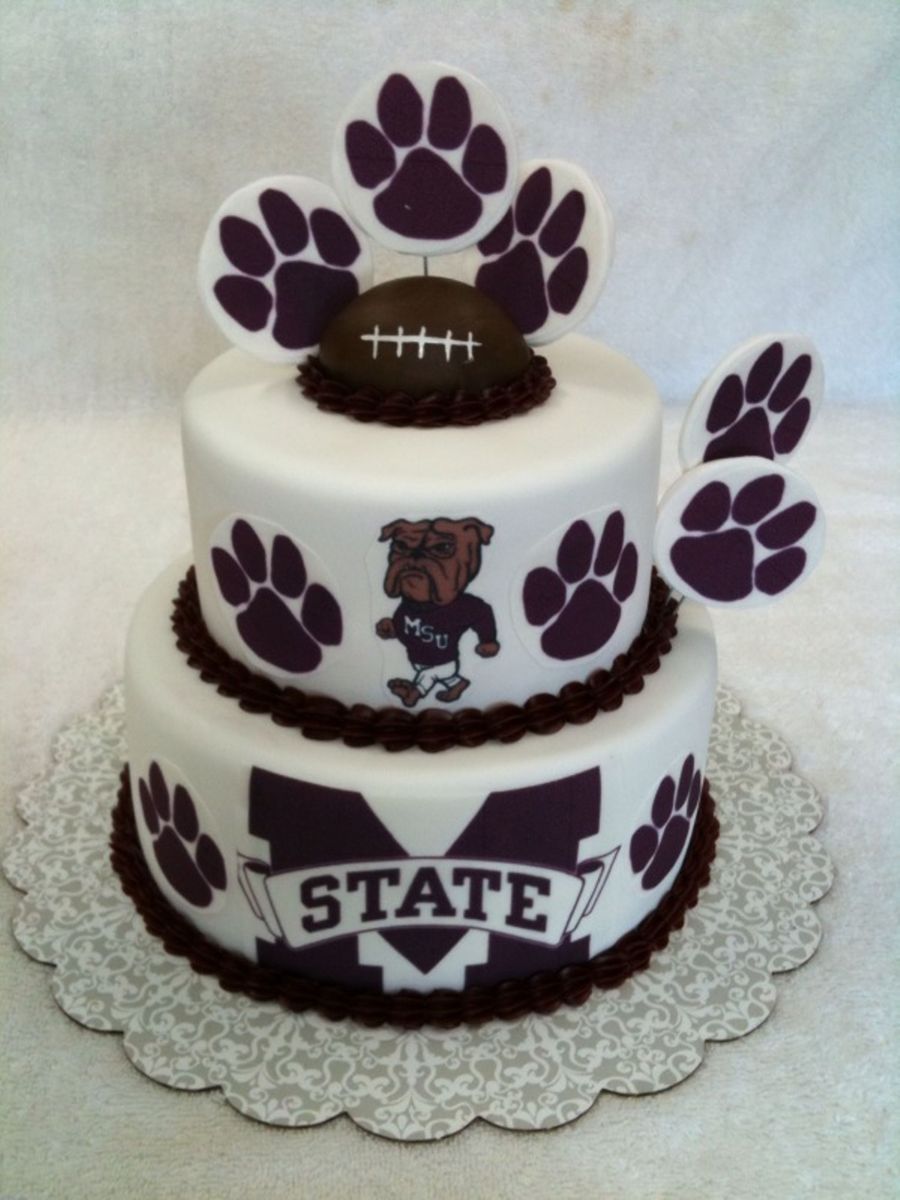 Graduation Cake Maroon and White