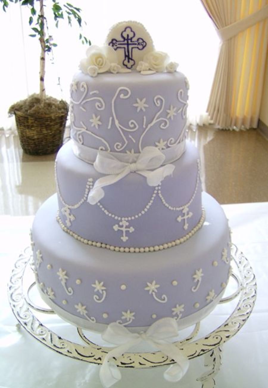 Greek Baptism Cake