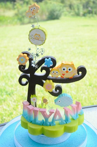 Happi Tree Owl Baby Shower Cake Topper