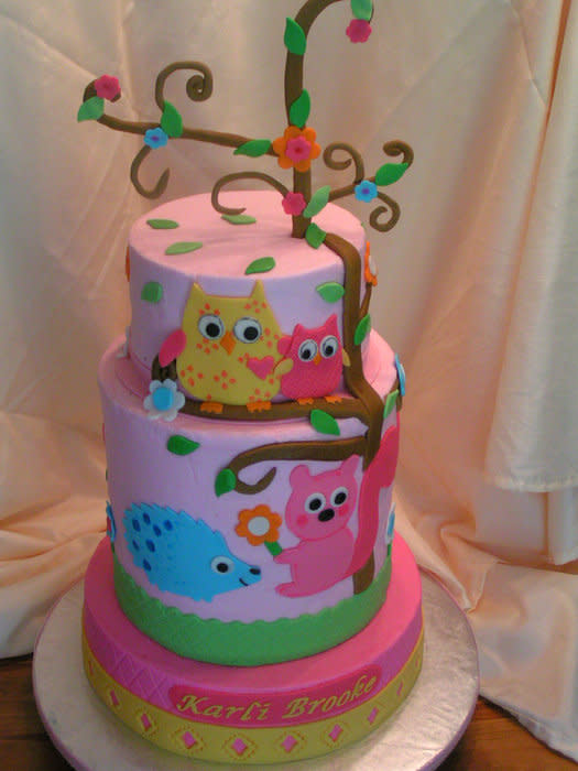 Happi Tree Owl Baby Shower Cake