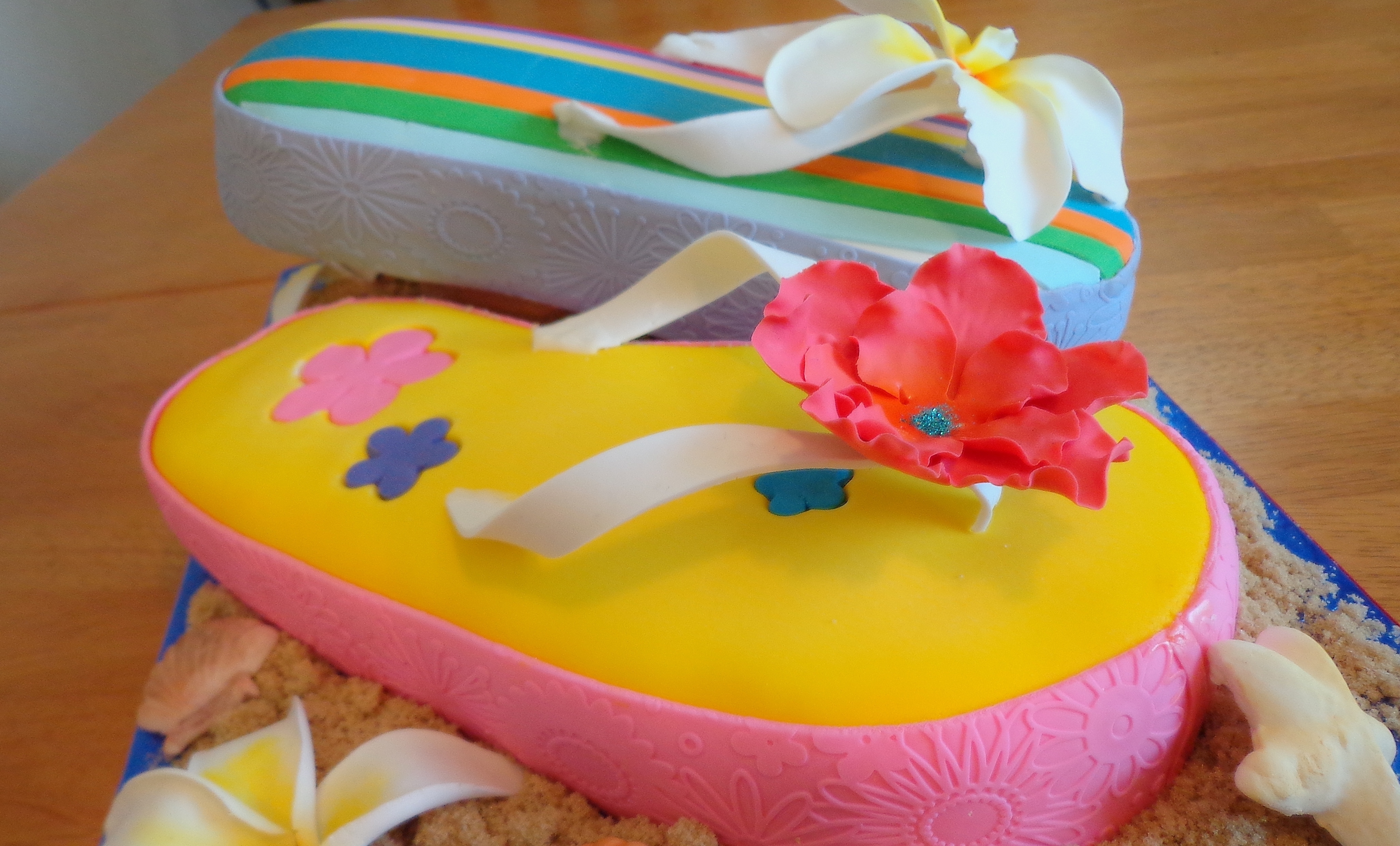 Hawaiian Flip Flop Cake