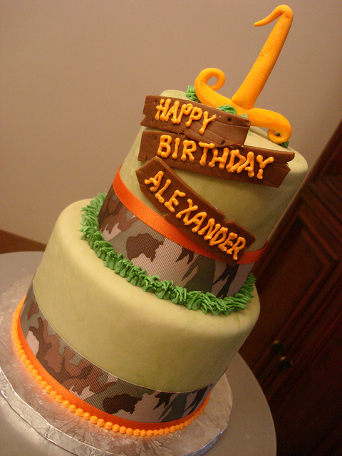 Hunting Camo Birthday Cake