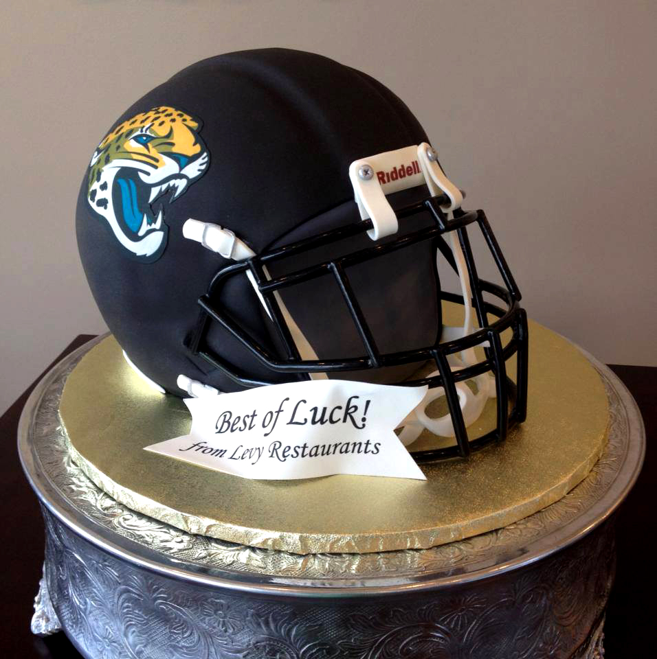 Jaguar Football Helmet Cake