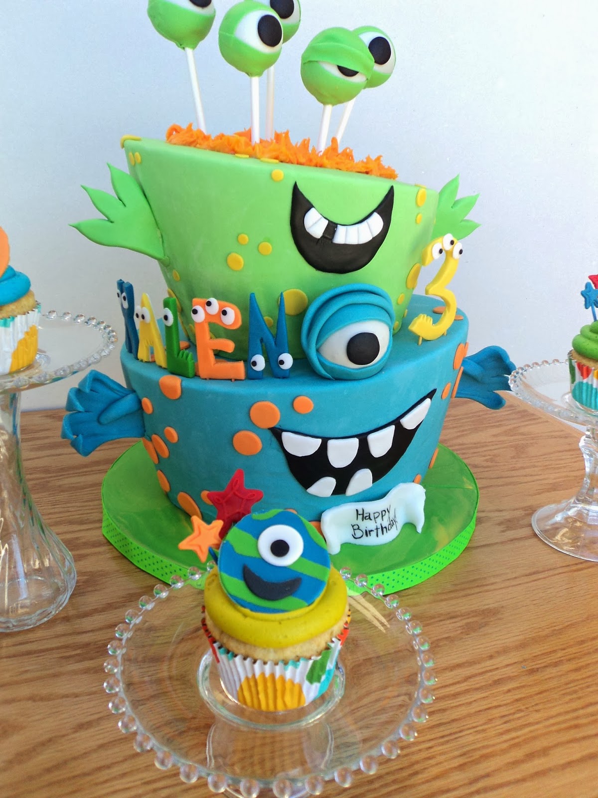 Little Monster Birthday Cake