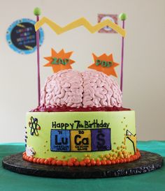 Mad Scientist Birthday Party Cake