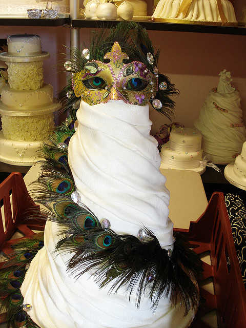 6 Photos of Peacock Masquerade Cakes