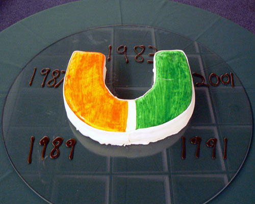 Miami Hurricane Birthday Cake