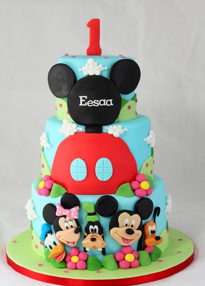 11 Photos of Mickey Mouse Birthday Cakes For Boys