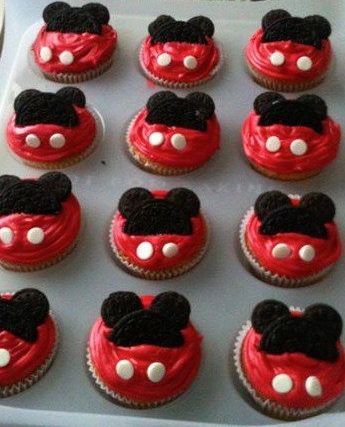 7 Red Velvet Oreo Cupcakes Mickey Mouse Photo Mickey Mouse