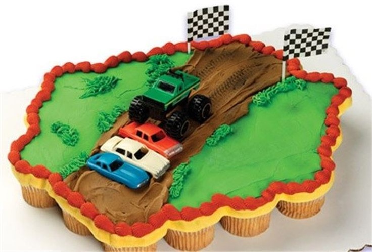 Monster Truck Cupcake Cake