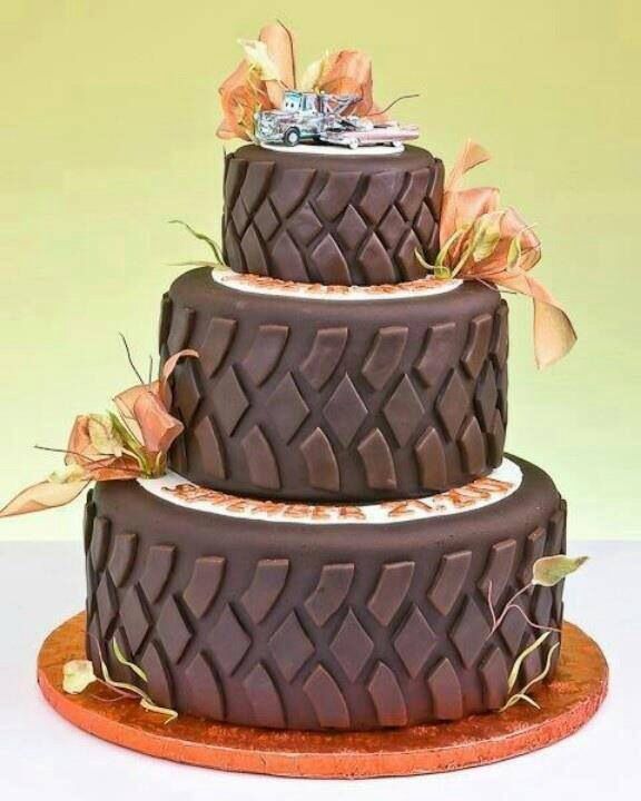 Mud Tire Wedding Cake