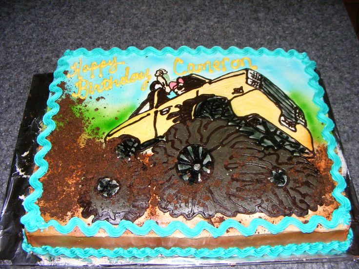 Mud Truck Birthday Cake