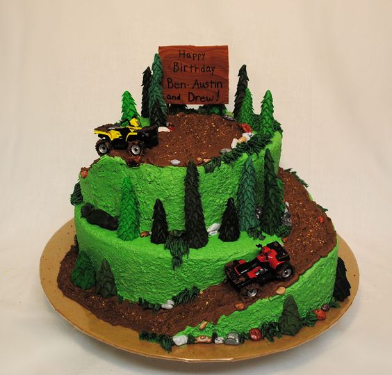 Mudding Four Wheeler Birthday Cake Ideas